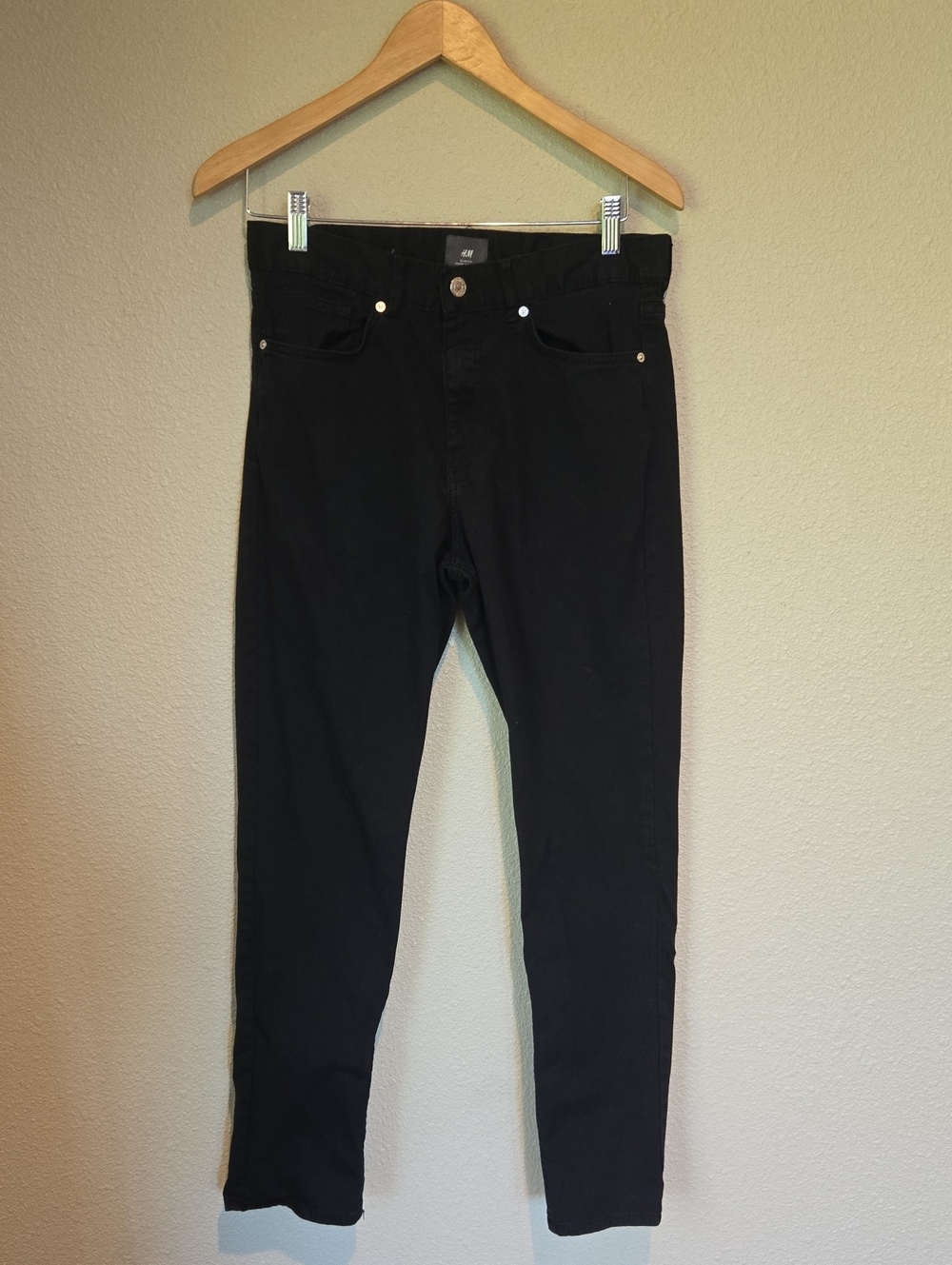 H&M Men's Black Slim Fit Jeans, Size 29x30